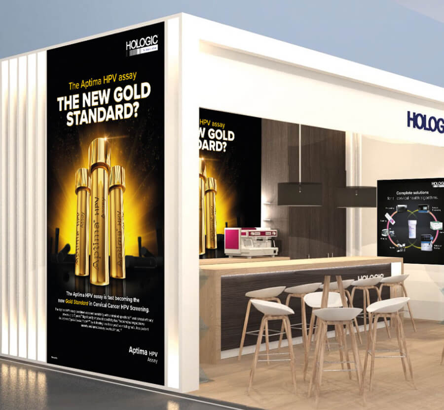 Gold standard stand at conference