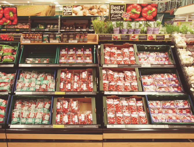 Tesco supermarket Aps group tomatoes