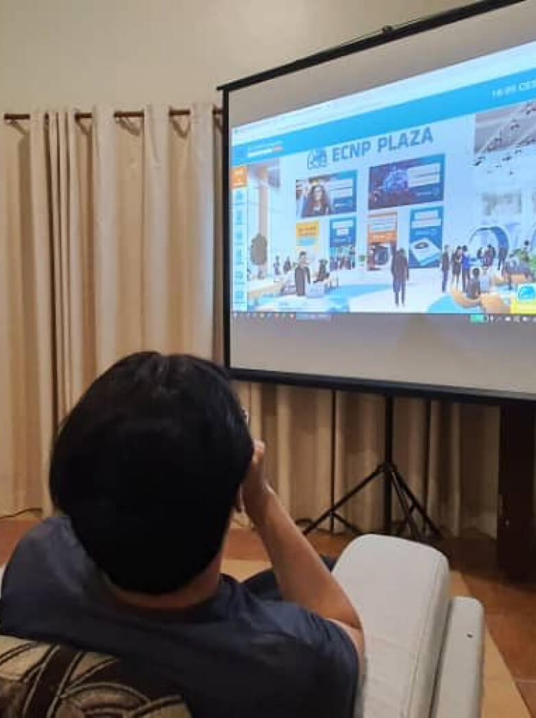 ECNP virtual congress live in livingroom