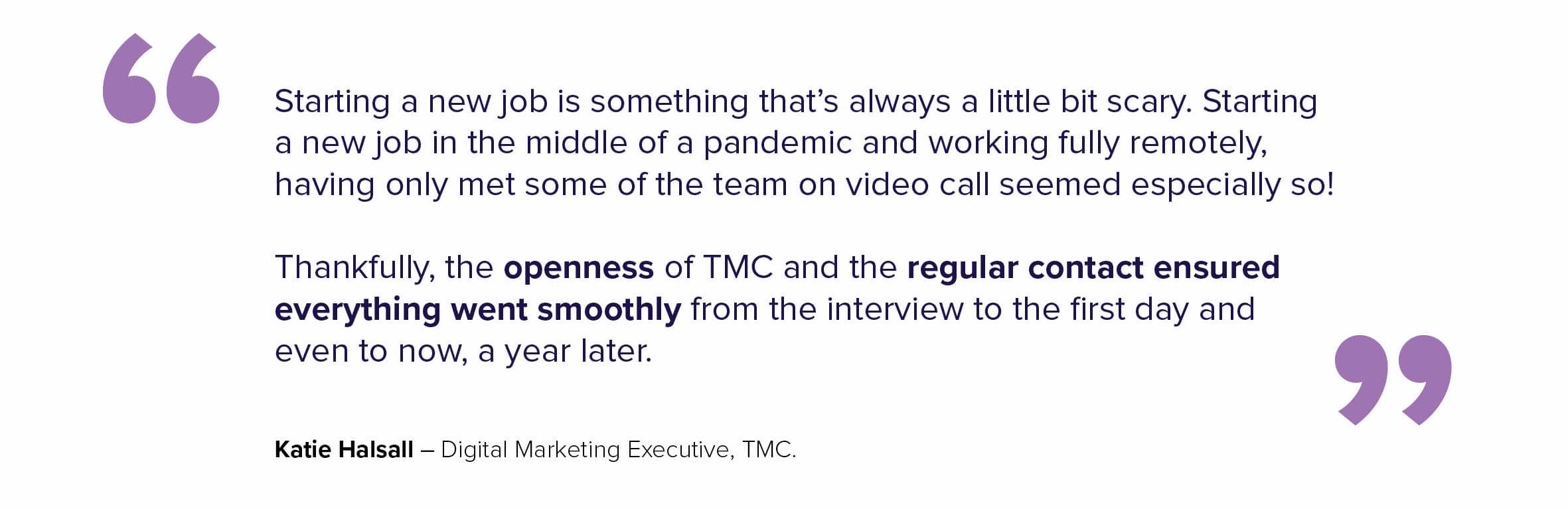 quote about remote working at tmc