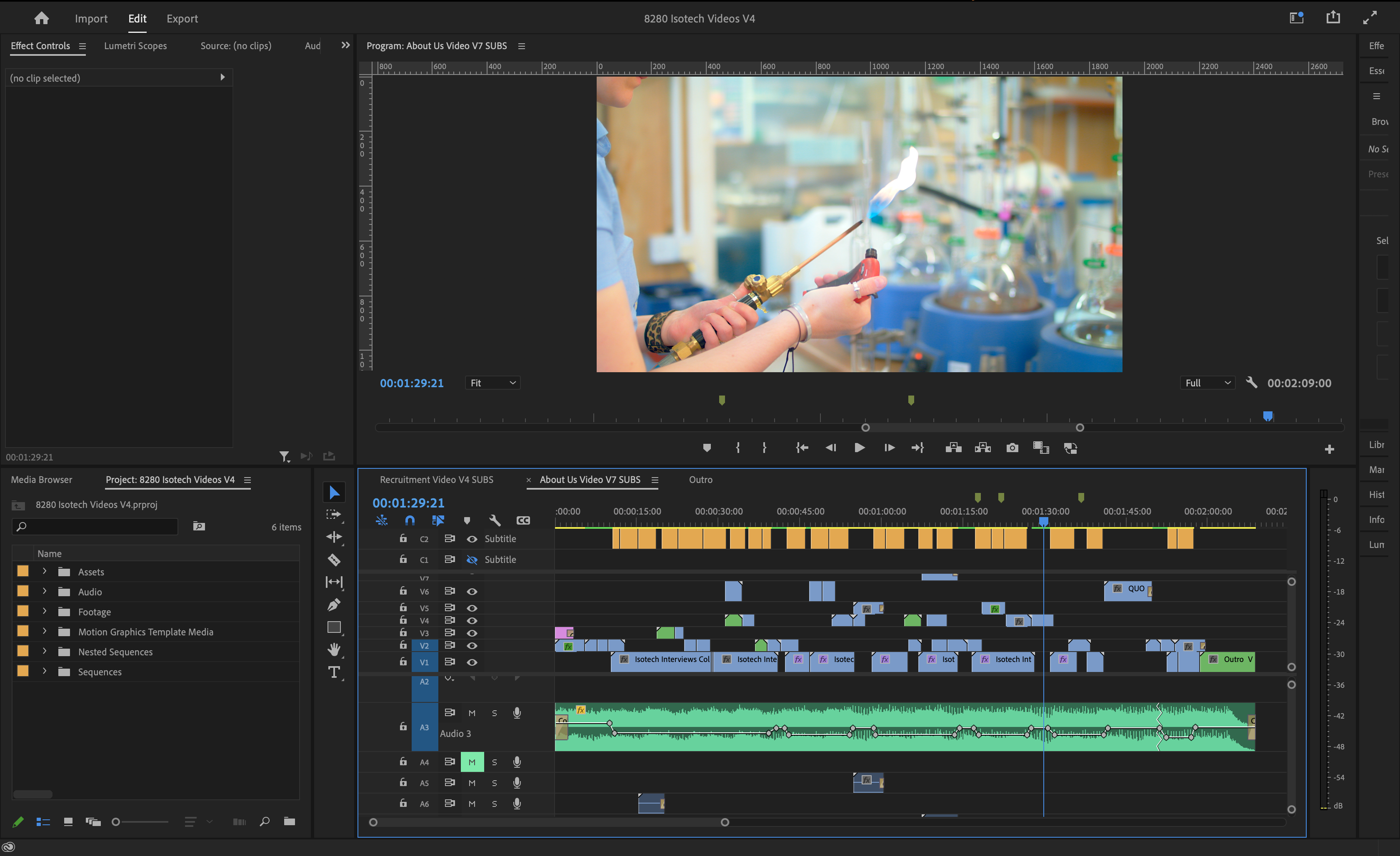 video product editing of Isotech employee