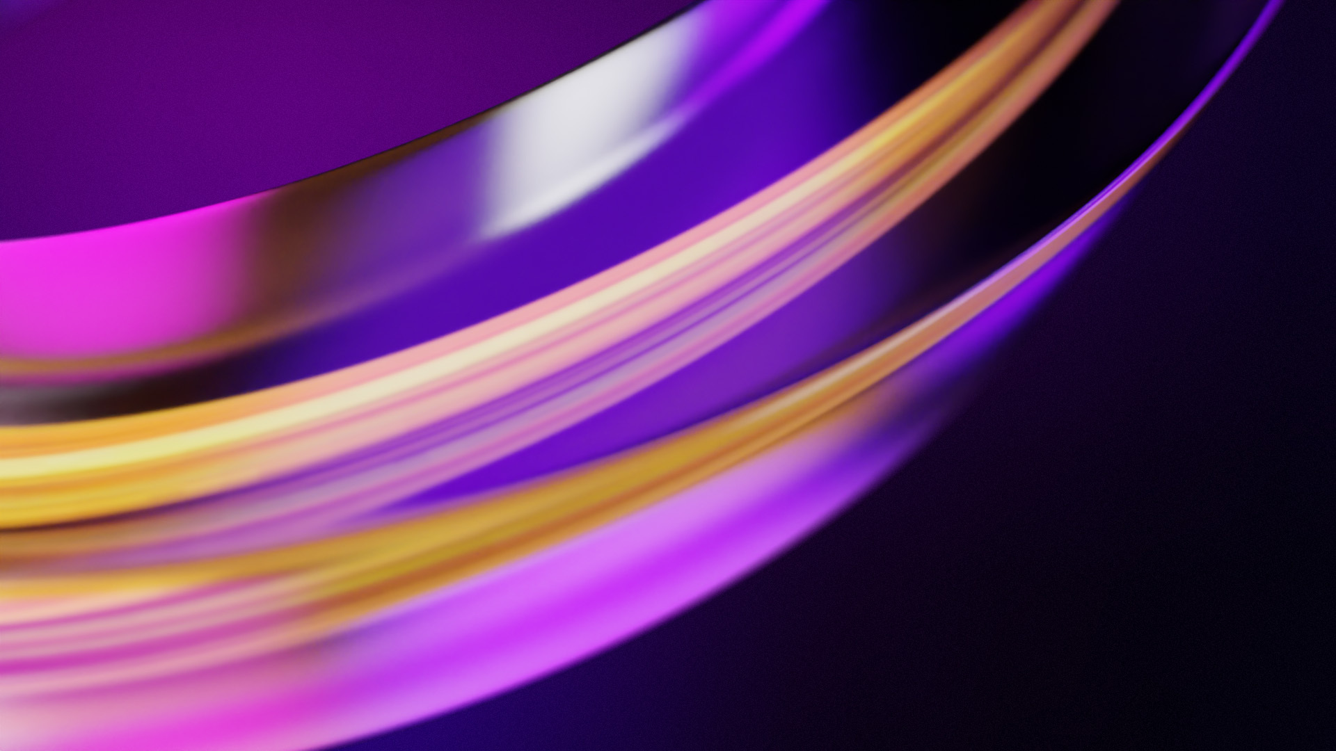 Segment of infinity loop with a pulse of purple energy.