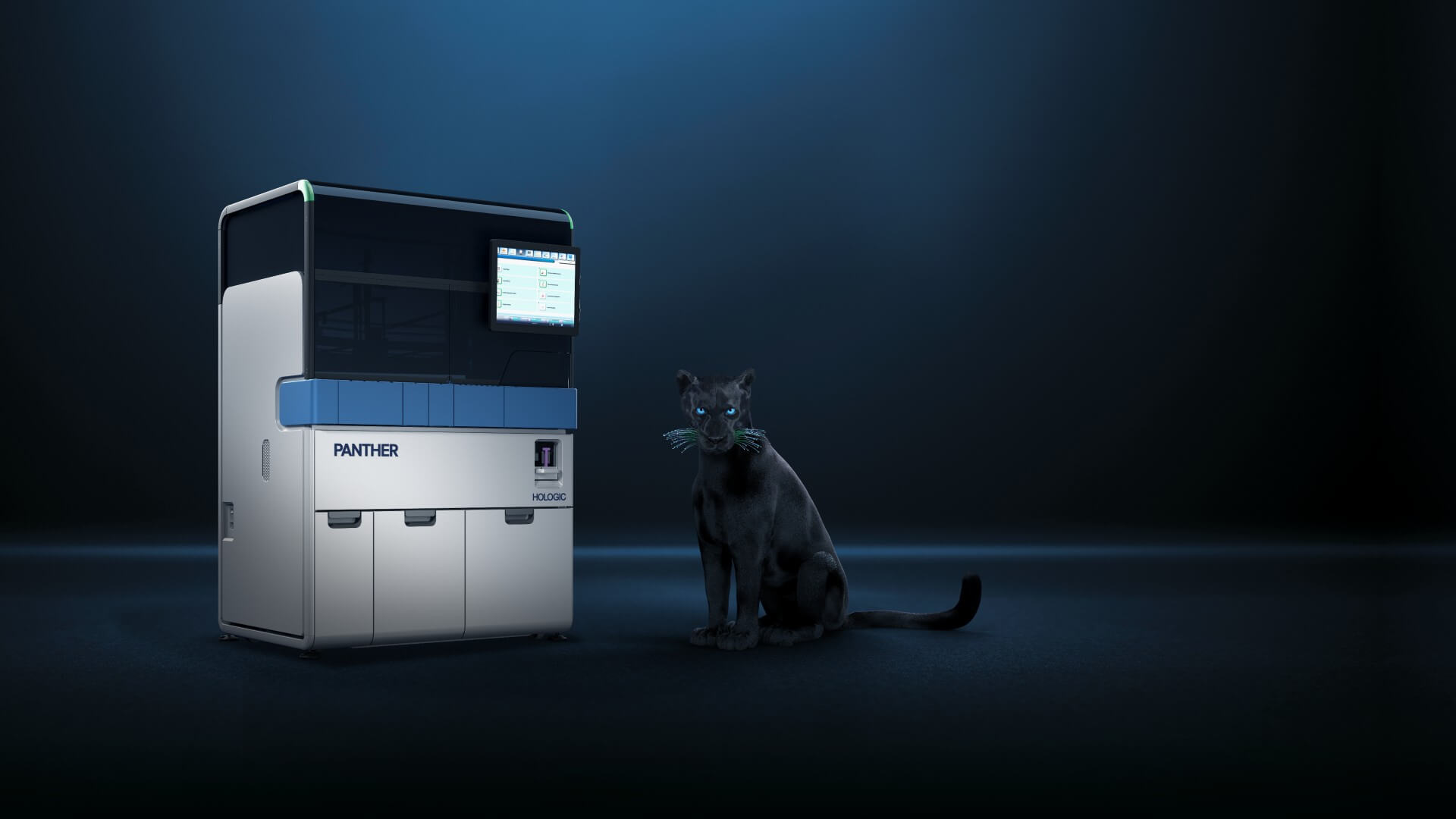 Hologic Panther sat infront of Panther Machine