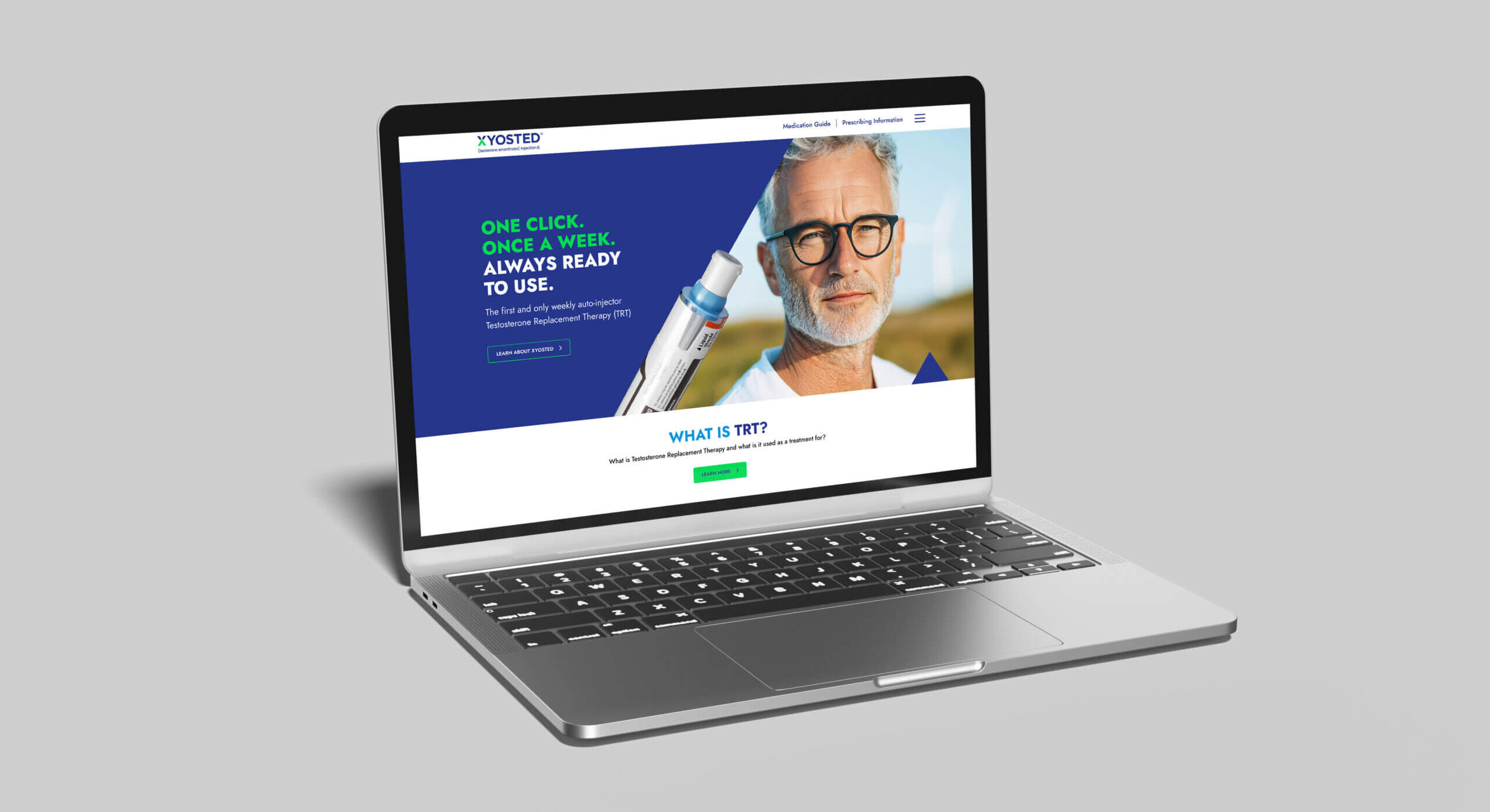 xyosted website on laptop