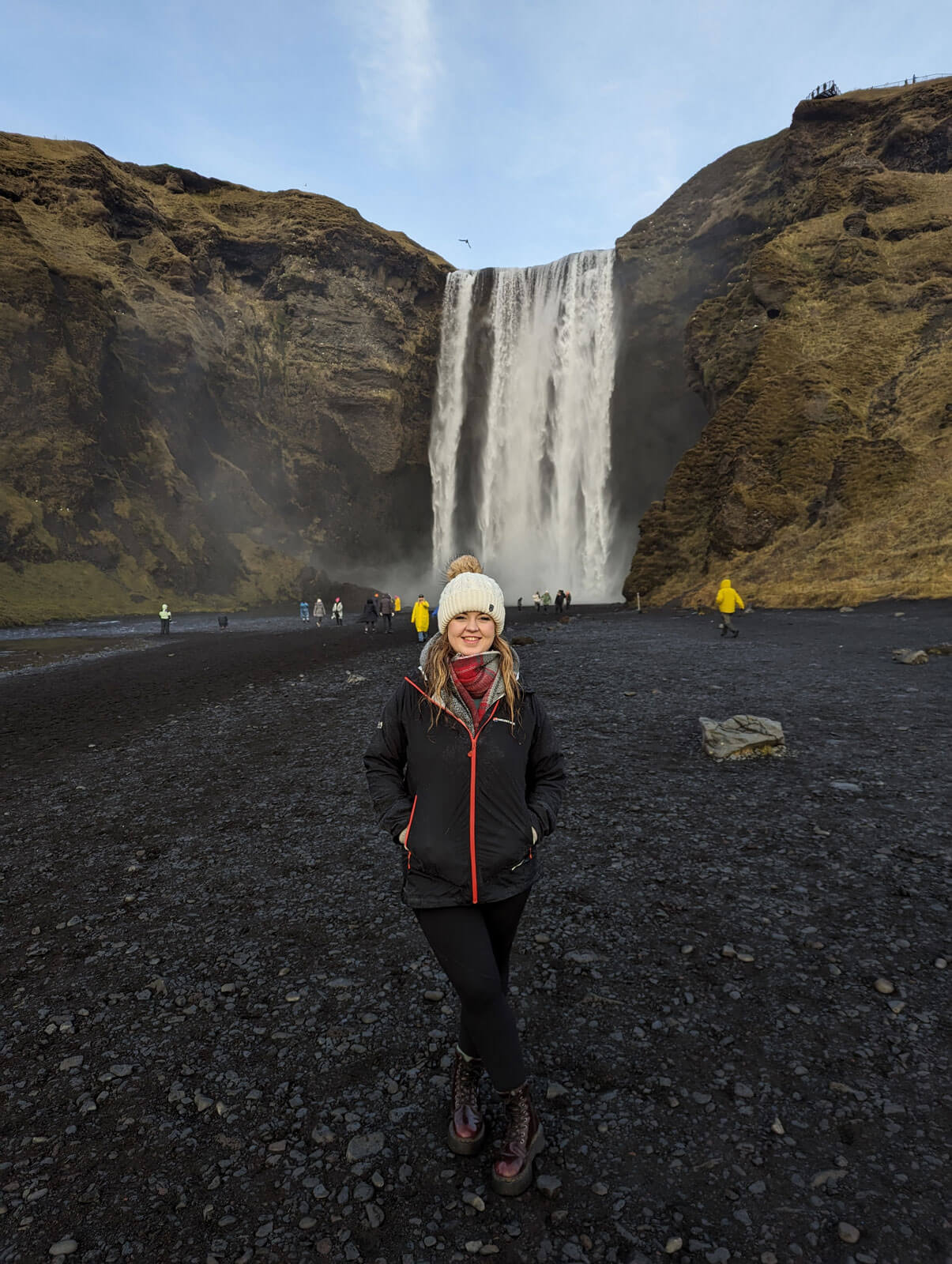 woman with waterfall