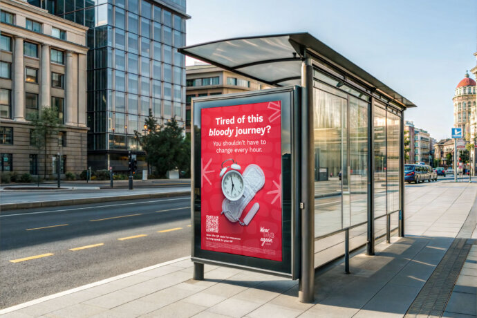 WWA bus stop ad