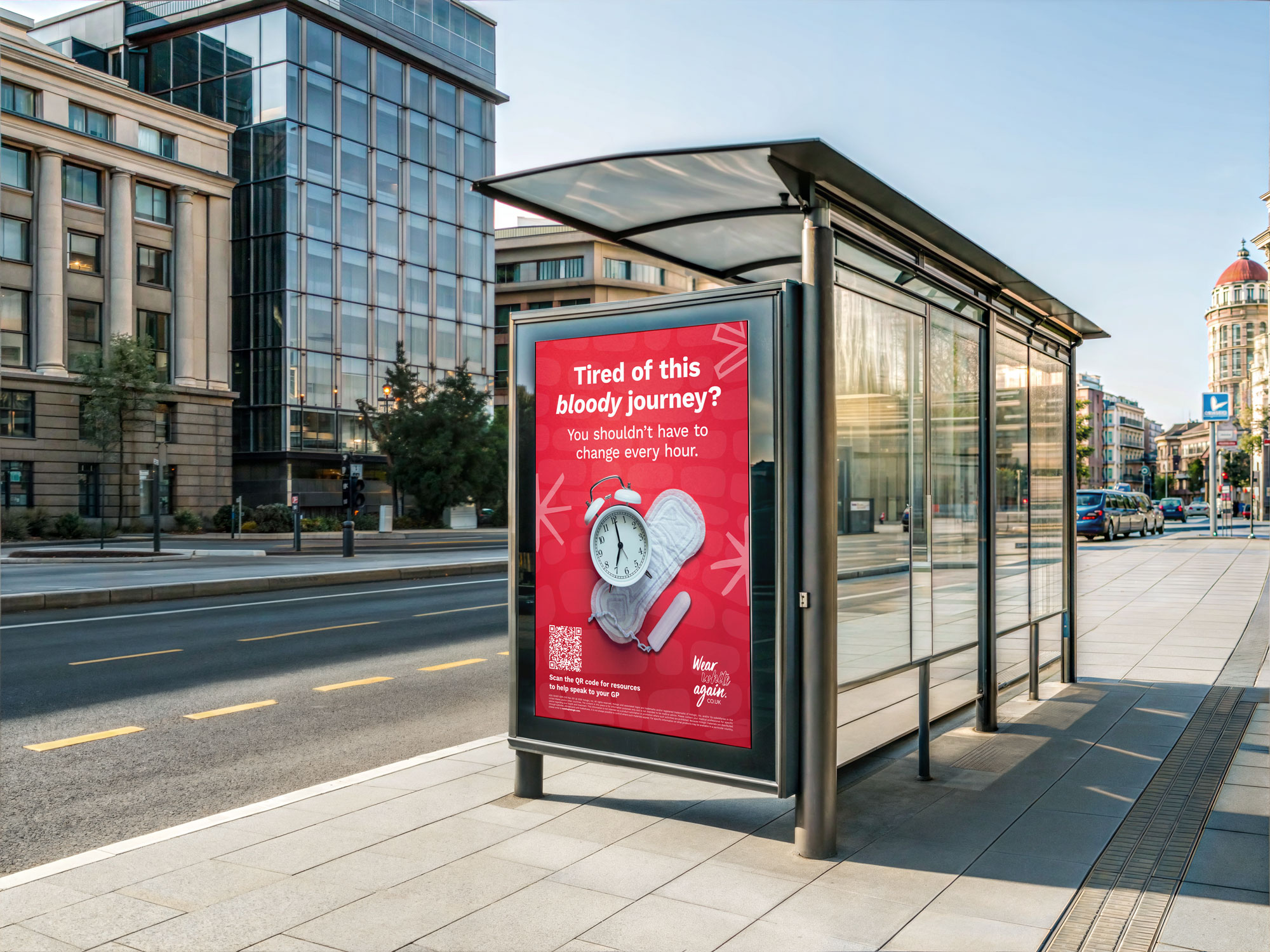 WWA bus stop ad